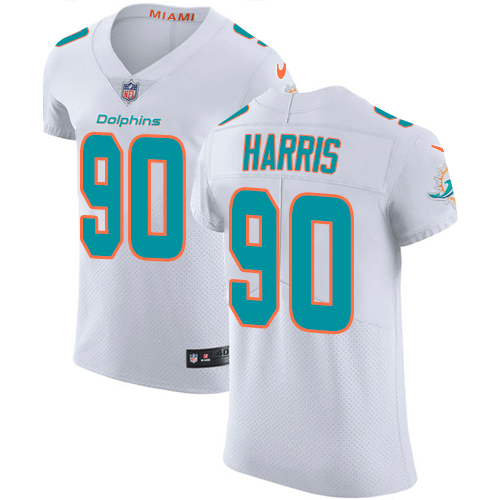 Nike Dolphins #90 Charles Harris White Men's Stitched NFL Vapor Untouchable Elite Jersey - Click Image to Close